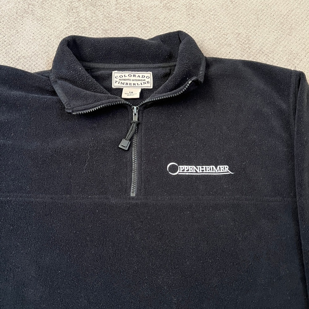 Vintage 1990s Colorado‎ Timberline Oppenheimer Black Quarter Zip Fleece Large